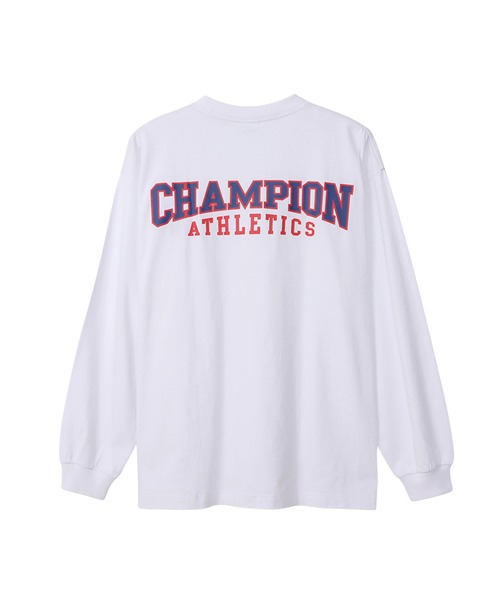 Champion(チャンピオン)の「【Champion/チャンピオン】メンズ アクションスタイル ロングスリーブTシャツ(Tシャツ/カットソー・メンズ・オレンジ/ホワイト/グレー/ブラック・LARGE/X-LARGE/MEDIUM/SMALL)」の8枚目の写真