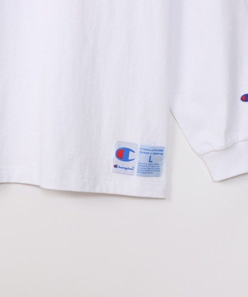 Champion(チャンピオン)の「【Champion/チャンピオン】メンズ アクションスタイル ロングスリーブTシャツ(Tシャツ/カットソー・メンズ・オレンジ/ホワイト/グレー/ブラック・LARGE/X-LARGE/MEDIUM/SMALL)」の9枚目の写真