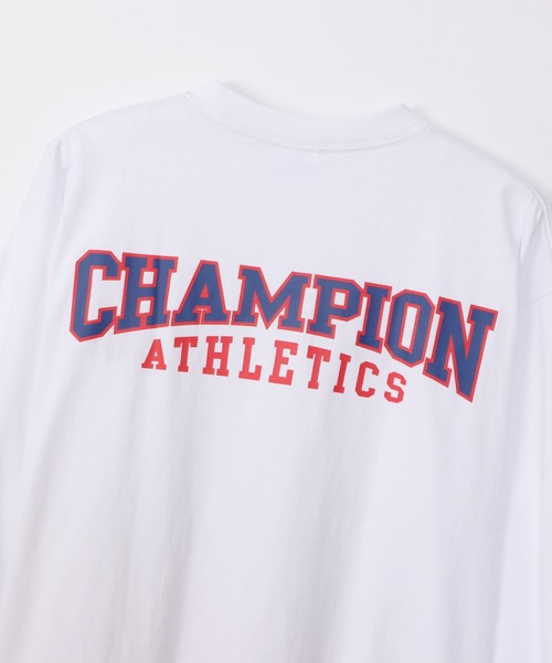 Champion(チャンピオン)の「【Champion/チャンピオン】メンズ アクションスタイル ロングスリーブTシャツ(Tシャツ/カットソー・メンズ・オレンジ/ホワイト/グレー/ブラック・LARGE/X-LARGE/MEDIUM/SMALL)」の10枚目の写真