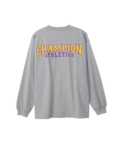 Champion(チャンピオン)の「【Champion/チャンピオン】メンズ アクションスタイル ロングスリーブTシャツ(Tシャツ/カットソー・メンズ・オレンジ/ホワイト/グレー/ブラック・LARGE/X-LARGE/MEDIUM/SMALL)」の20枚目の写真