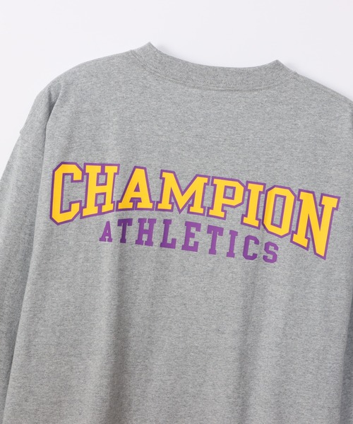 Champion(チャンピオン)の「【Champion/チャンピオン】メンズ アクションスタイル ロングスリーブTシャツ(Tシャツ/カットソー・メンズ・オレンジ/ホワイト/グレー/ブラック・LARGE/X-LARGE/MEDIUM/SMALL)」の22枚目の写真