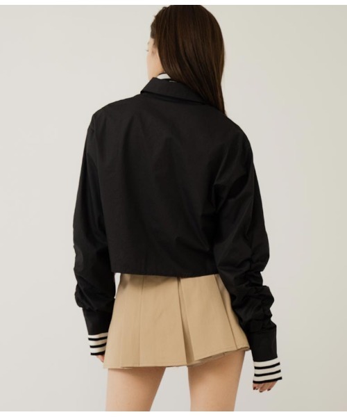 ANAP（アナップ）の「袖ギャサーデザインクロップドシャツ（シャツ/ブラウス・レディース・ブラック/ブルー/オフホワイト・FREE）」の21枚目の写真