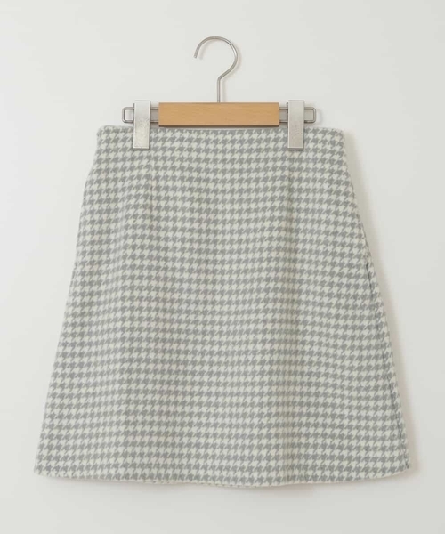 a.v.v（アーヴェヴェ）の「[140-150]【セットアップ対応】シャギーチェック台形スカート（スカート・キッズ・ライトグレー/ブラック・140/150）」の9枚目の写真