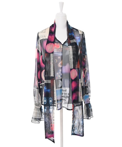 Narcissus（ナルシス）の「【MIDVEIN】ガラリボンブラウス（シャツ/ブラウス・レディース・ブラック・FREE）」の9枚目の写真