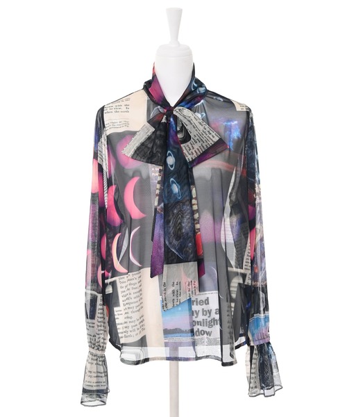 Narcissus（ナルシス）の「【MIDVEIN】ガラリボンブラウス（シャツ/ブラウス・レディース・ブラック・FREE）」の7枚目の写真