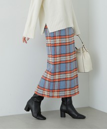 N.（N. Natural Beauty Basic） | 【S Size Line】◆起毛カラーチェックタイトスカート(スカート)