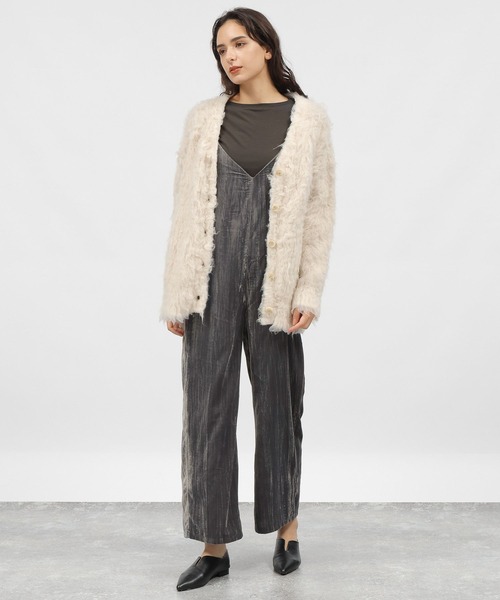 LAKOLE（ラコレ）の「ベロアサロペット / 983322（サロペット/オーバーオール・レディース・グレー/ネイビー/マスタード・SMALL/MEDIUM）」の4枚目の写真