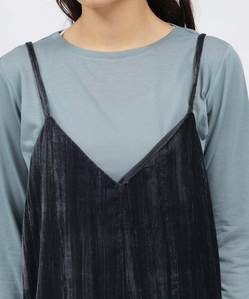 LAKOLE（ラコレ）の「ベロアサロペット / 983322（サロペット/オーバーオール・レディース・グレー/ネイビー/マスタード・SMALL/MEDIUM）」の17枚目の写真