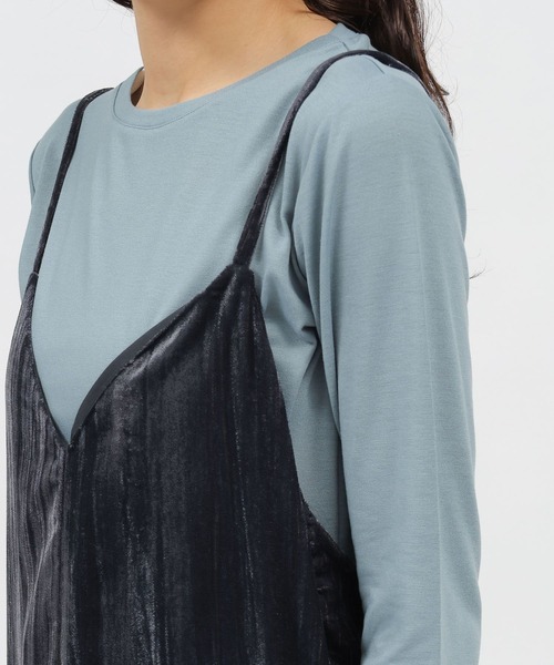 LAKOLE（ラコレ）の「ベロアサロペット / 983322（サロペット/オーバーオール・レディース・グレー/ネイビー/マスタード・SMALL/MEDIUM）」の12枚目の写真