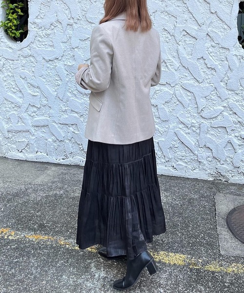 FREE'S MART（フリーズマート）の「シャイニーティアードスカート（スカート・レディース・ブラック/ブルー/ホワイト・MEDIUM/SMALL）」の10枚目の写真