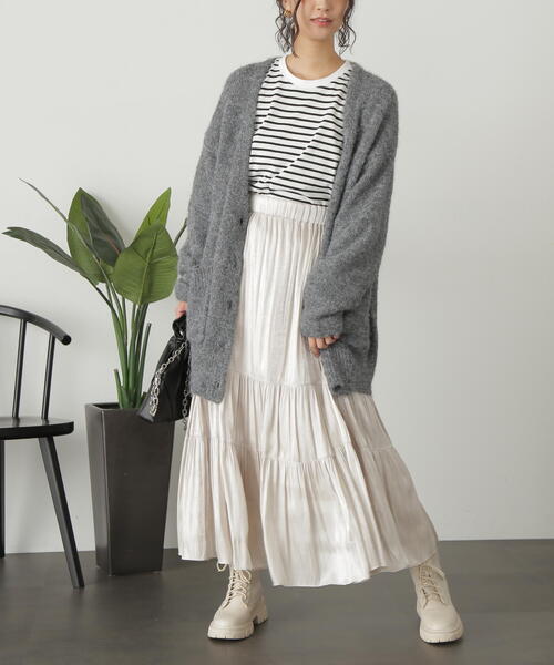 FREE'S MART（フリーズマート）の「シャイニーティアードスカート（スカート・レディース・ブラック/ブルー/ホワイト・MEDIUM/SMALL）」の6枚目の写真