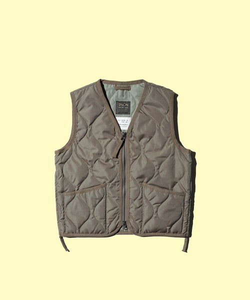 TAION/タイオン 'KIDS' MILITARY ZIP VNECK DOWN VEST (TAION-K001ZML