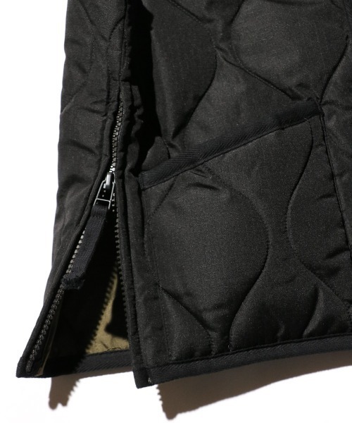 TAION(タイオン)の「TAION/タイオン "KIDS" MILITARY ZIP VNECK DOWN VEST (TAION-K001ZML-1) キッズ ミリタリー Vネックジップ ダウンベスト(ダウンジャケット/コート・キッズ・ベージュ/ブラック/オリーブ・120cm/140cm/130cm/150cm)」の6枚目の写真