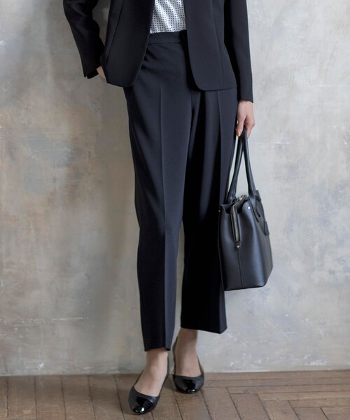 J.PRESS Ladies(J.プレス レディス)の「【洗える】ジョーゼットジャージー パンツ(その他パンツ・レディース・ネイビー系/ブラック系・XS)」の2枚目の写真
