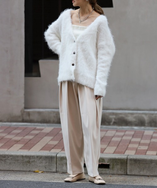 セール】アルパカタッチディープVカーディガン（カーディガン/ボレロ