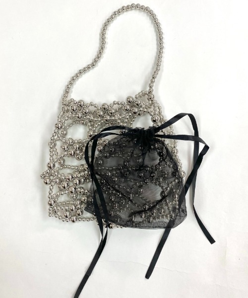 LADY LIKE（レディライク）の「パールデザインミニバッグ（ハンドバッグ・レディース・シルバー/ホワイト・F）」の12枚目の写真