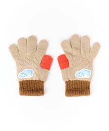 salle de bal（サルデバル）の「HI! MY ZOO / ハイマイズー 子供用 5本指 ニット 手袋 アニマル 刺しゅう ワッペン付き 7789 ITI（手袋・キッズ）」