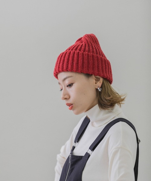 CLIPPER CASUALS（クリッパーカジュアル）の「CLIPPER　リブニット帽（ニットキャップ/ビーニー・レディース・ライトグレー/チャコールグレー/レッド/ネイビー/ホワイト・FREE）」の14枚目の写真