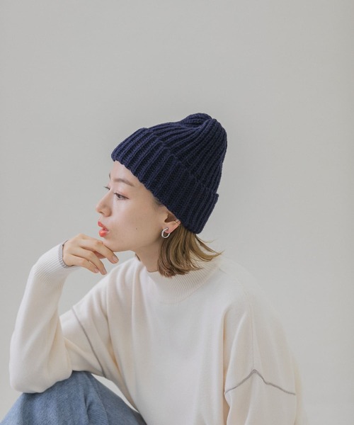CLIPPER CASUALS（クリッパーカジュアル）の「CLIPPER　リブニット帽（ニットキャップ/ビーニー・レディース・ライトグレー/チャコールグレー/レッド/ネイビー/ホワイト・FREE）」の13枚目の写真