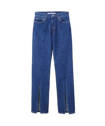 JOHN LAWRENCE SULLIVAN | 《12/3まで期間限定》【JOHN LAWRENCE SULLIVAN/ジョンローレンスサリバン】WASHED DENIM SLITED PANTS/ウォッシュドデニムスリットパンツ(デニムパンツ)