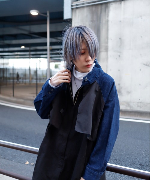 rovtski(ロフトスキー)の「デニム切換えトレンチコート(トレンチコート・レディース・ブラック系その他・FREE)」の8枚目の写真