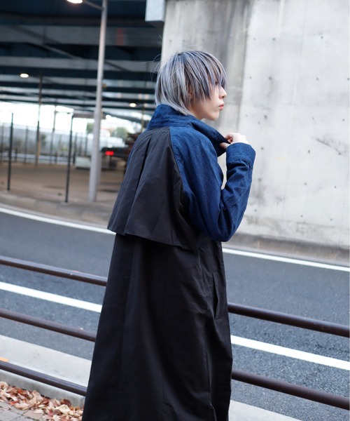 rovtski(ロフトスキー)の「デニム切換えトレンチコート(トレンチコート・レディース・ブラック系その他・FREE)」の10枚目の写真