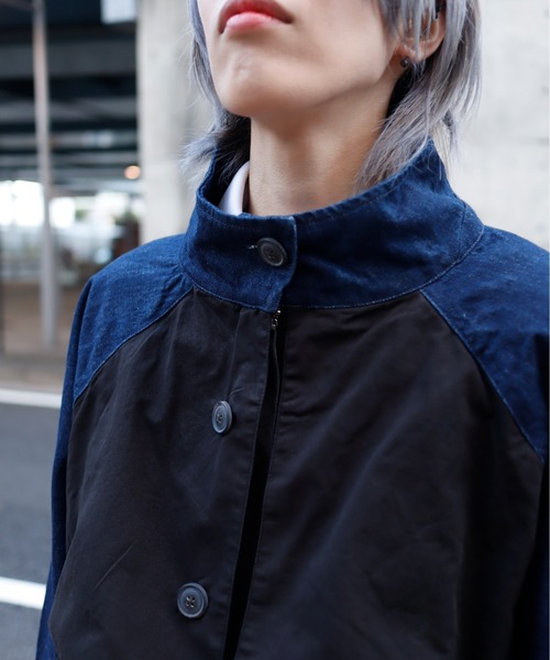 rovtski(ロフトスキー)の「デニム切換えトレンチコート(トレンチコート・レディース・ブラック系その他・FREE)」の14枚目の写真