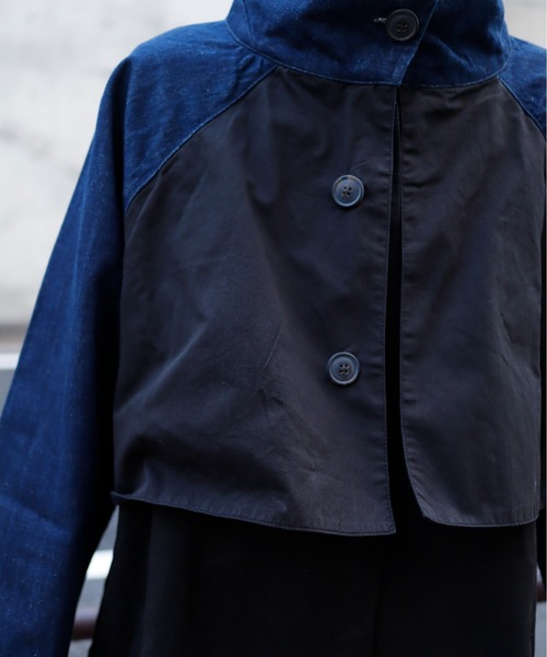 rovtski(ロフトスキー)の「デニム切換えトレンチコート(トレンチコート・レディース・ブラック系その他・FREE)」の15枚目の写真