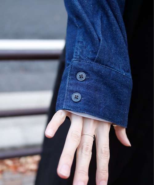 rovtski(ロフトスキー)の「デニム切換えトレンチコート(トレンチコート・レディース・ブラック系その他・FREE)」の16枚目の写真