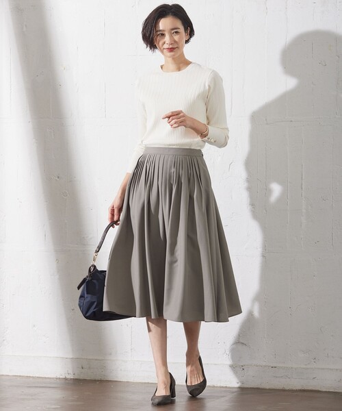 J.PRESS Ladies（J.プレス レディス）の「【洗える】ソフトブロード ランダムタック スカート（スカート・レディース・ブラック系/ライトグレー系・XXS/XS/S）」の11枚目の写真