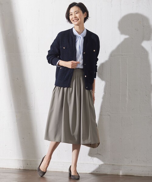 J.PRESS Ladies（J.プレス レディス）の「【洗える】ソフトブロード ランダムタック スカート（スカート・レディース・ブラック系/ライトグレー系・XXS/XS/S）」の15枚目の写真