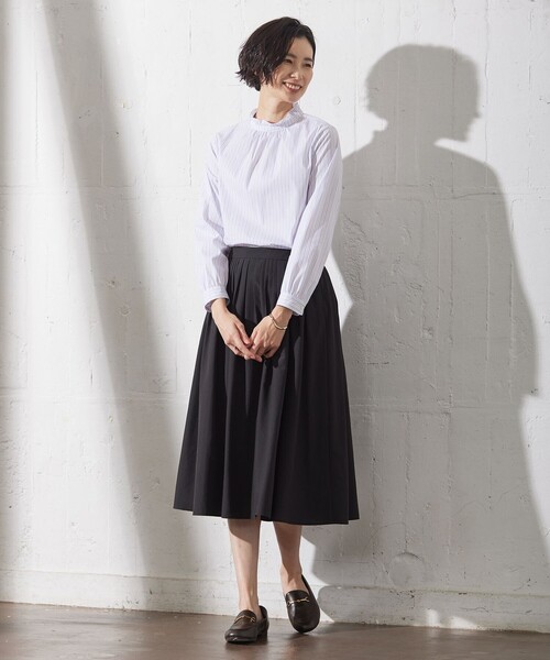 J.PRESS Ladies（J.プレス レディス）の「【洗える】ソフトブロード ランダムタック スカート（スカート・レディース・ブラック系/ライトグレー系・XXS/XS/S）」の17枚目の写真