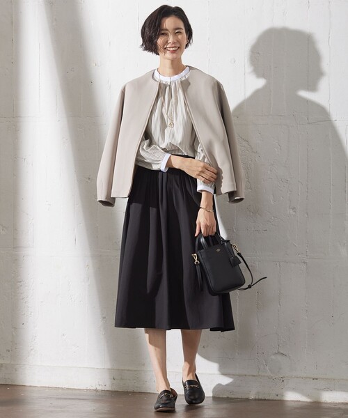 J.PRESS Ladies（J.プレス レディス）の「【洗える】ソフトブロード ランダムタック スカート（スカート・レディース・ブラック系/ライトグレー系・XXS/XS/S）」の19枚目の写真