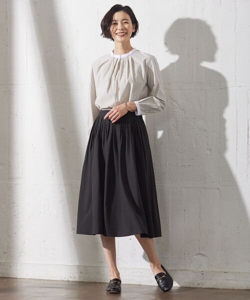 J.PRESS Ladies（J.プレス レディス）の「【洗える】ソフトブロード ランダムタック スカート（スカート・レディース・ブラック系/ライトグレー系・XXS/XS/S）」の20枚目の写真