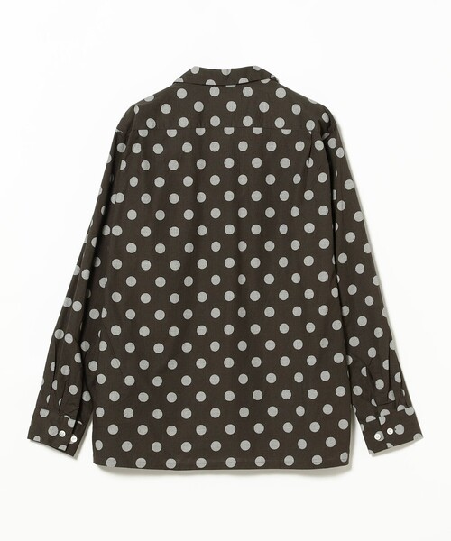 BEAMS PLUS（ビームスプラス）の「オーバー プリント オープンカラー シャツ（シャツ/ブラウス・メンズ・ブラウン/ネイビー・S/M/L/XL）」の16枚目の写真