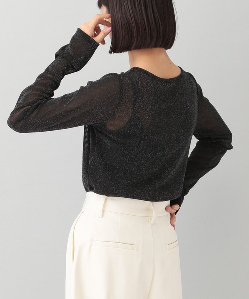 A part by（アパートバイ）の「ラメシアープルオーバー_長袖（Tシャツ/カットソー・レディース・ピンク系その他/ブラック/オフホワイト・FREE）」の4枚目の写真