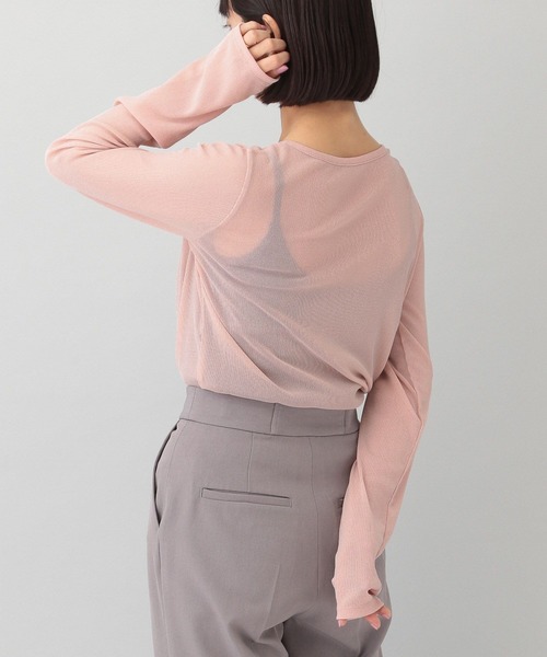 A part by（アパートバイ）の「ラメシアープルオーバー_長袖（Tシャツ/カットソー・レディース・ピンク系その他/ブラック/オフホワイト・FREE）」の16枚目の写真