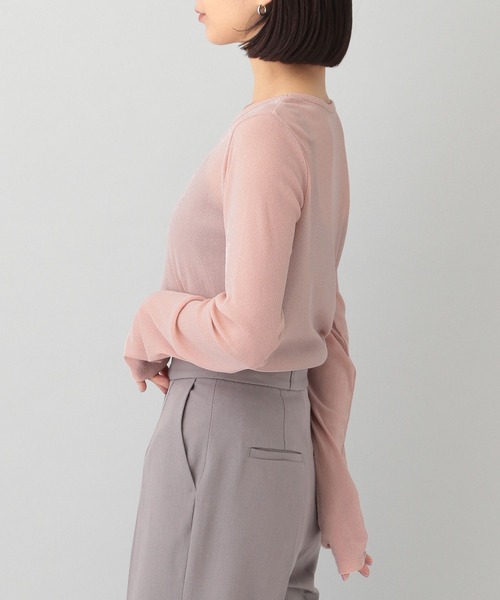 A part by（アパートバイ）の「ラメシアープルオーバー_長袖（Tシャツ/カットソー・レディース・ピンク系その他/ブラック/オフホワイト・FREE）」の11枚目の写真