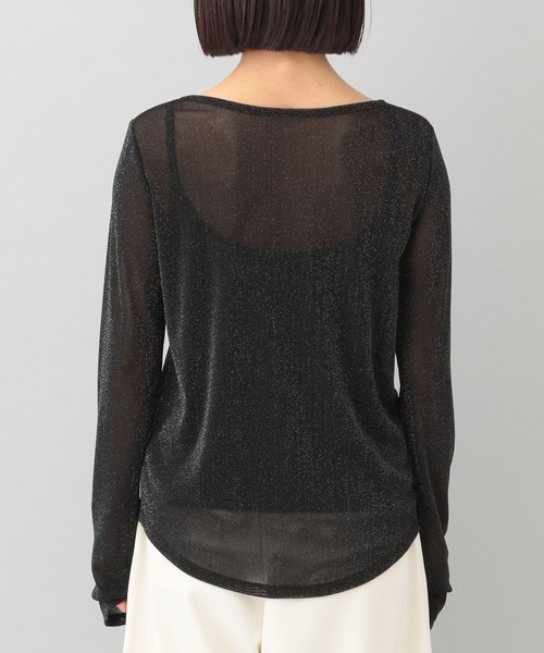 A part by（アパートバイ）の「ラメシアープルオーバー_長袖（Tシャツ/カットソー・レディース・ピンク系その他/ブラック/オフホワイト・FREE）」の10枚目の写真