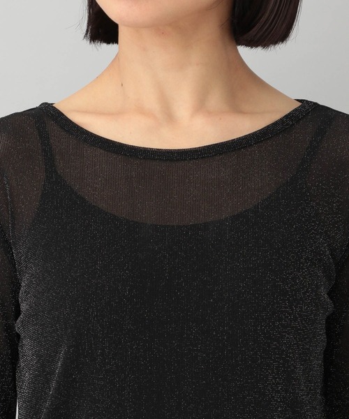 A part by（アパートバイ）の「ラメシアープルオーバー_長袖（Tシャツ/カットソー・レディース・ピンク系その他/ブラック/オフホワイト・FREE）」の22枚目の写真