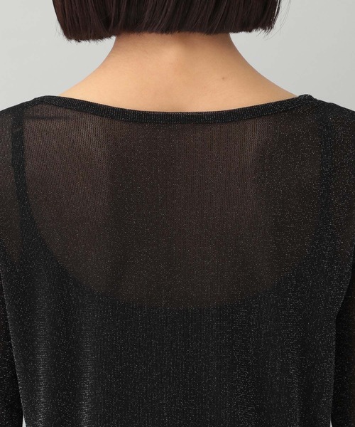 A part by（アパートバイ）の「ラメシアープルオーバー_長袖（Tシャツ/カットソー・レディース・ピンク系その他/ブラック/オフホワイト・FREE）」の12枚目の写真