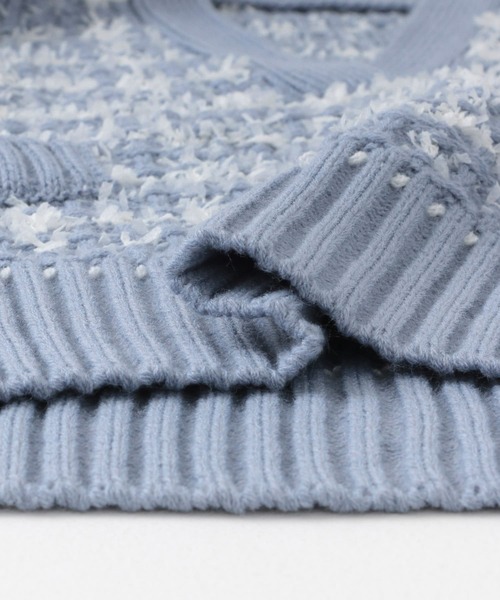 HEYUMM（ヘユム）の「キーネックツイードセーター（ニット/セーター・レディース・ホワイト系その他/ブルー系その他/ブラック系その他・ONE）」の20枚目の写真