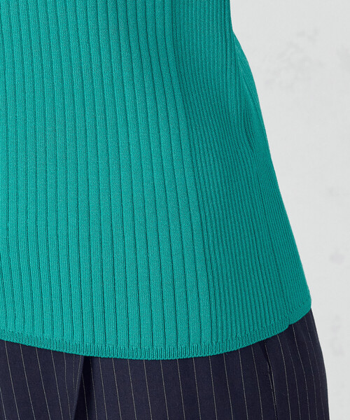 COMME CA ISM（コムサイズム）の「クルーネック リブニット（ニット/セーター・レディース・ブラック/ホワイト/エメラルド・LARGE/MEDIUM）」の14枚目の写真