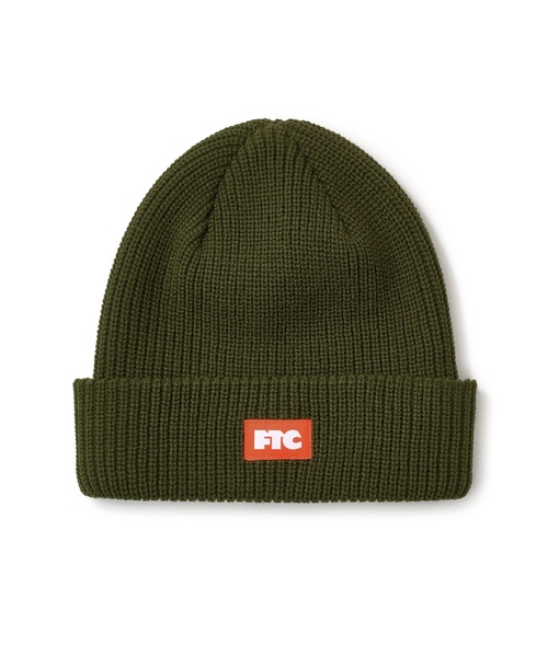 FTC（エフティーシー）の「BOX LOGO BEANIE（ニットキャップ/ビーニー・メンズ・ゴールド/オリーブ/ブラック・FREE）」の3枚目の写真