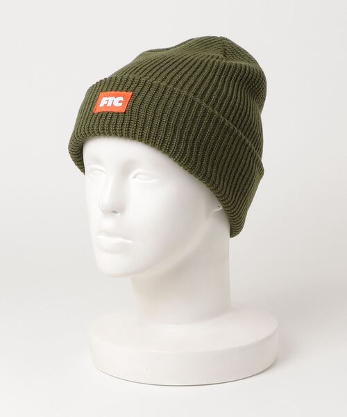 FTC（エフティーシー）の「BOX LOGO BEANIE（ニットキャップ/ビーニー・メンズ・ゴールド/オリーブ/ブラック・FREE）」の4枚目の写真