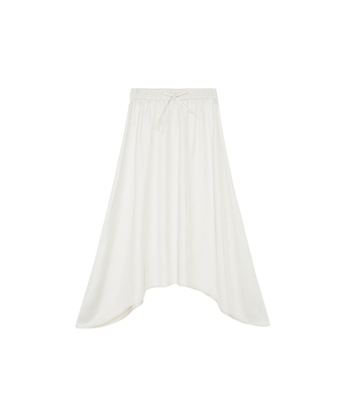 ELOOPS(イーループス)の「【 ELOOPS 】ヘムランドカットフレアサテンスカート(スカート・レディース・アイボリー/チャコールグレー・S/M/L)」の6枚目の写真