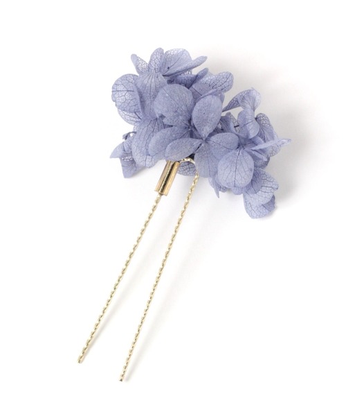 GLOBAL WORK（グローバルワーク）の「MADE IN JAPANドライフラワー5本セットピン/993098（ヘアピン・レディース・ブルー/ホワイト・ONE SIZE）」の4枚目の写真