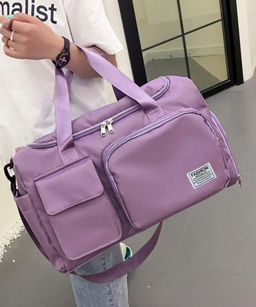 Miniministore（ミニミニストア）の「ボストンバッグレディース大容量旅行カバン（ボストンバッグ・レディース・ブルーグレー/ラベンダー/グレー/ブラック/コーラルピンク/パープル・FREE）」の5枚目の写真