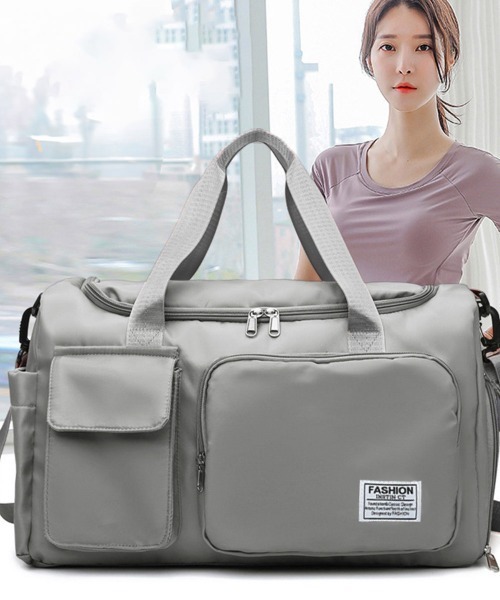 Miniministore（ミニミニストア）の「ボストンバッグレディース大容量旅行カバン（ボストンバッグ・レディース・ブルーグレー/ラベンダー/グレー/ブラック/コーラルピンク/パープル・FREE）」の8枚目の写真