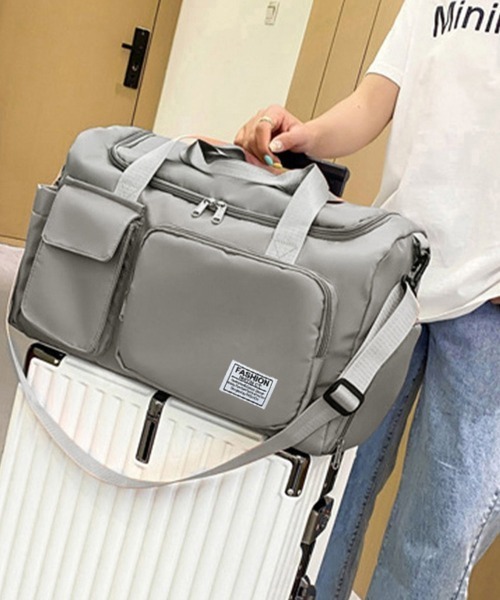 Miniministore（ミニミニストア）の「ボストンバッグレディース大容量旅行カバン（ボストンバッグ・レディース・ブルーグレー/ラベンダー/グレー/ブラック/コーラルピンク/パープル・FREE）」の9枚目の写真